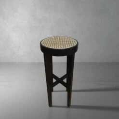 Jeanneret Round Bar Stool -France and So Furniture FL1111BLK d176e920 728c 40d9 b41f da47a5d353f1