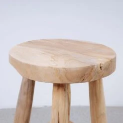 Kiran Teak Wood Stool -France and So Furniture FL1129 4