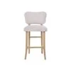 Charlotte Upholstered Counter Stool With Curved Back