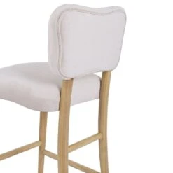 Charlotte Upholstered Counter Stool With Curved Back -France and So Furniture FL1188BGE 4