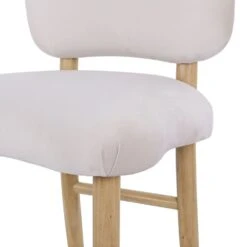 Charlotte Upholstered Counter Stool With Curved Back -France and So Furniture FL1188BGE 5