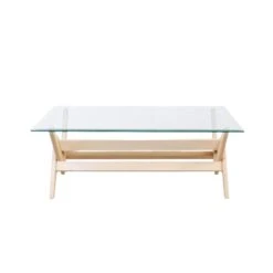 Jeanneret 60" Glass Dining Table