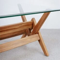 Jeanneret 86" Glass Dining Table -France and So Furniture FL1480NTRL 5 6bad9dbe e171 429a a609 970e9ac9ac12