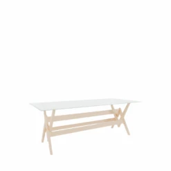 Jeanneret 60" Glass Dining Table -France and So Furniture FL1485BASED IVORY TOP
