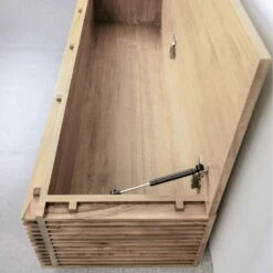 Jensen Slatted Teak Storage Bench -France and So Furniture FL1530IVORY 6