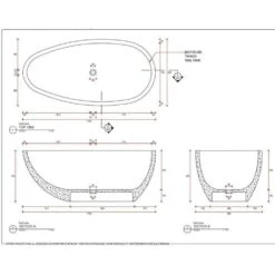 Terrazo Stone Bath Tub Freestanding - Natural -France and So Furniture FL1701STONE 08a69997 bbd4 4566 ba8b 99a8f6a5e608