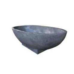 Terrazzo Stone Freestanding Bath Tub - Grey -France and So Furniture FL1701STONE 1 1