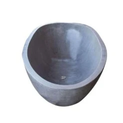 Terrazzo Stone Freestanding Bath Tub - Grey -France and So Furniture FL1701STONE 3