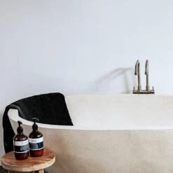 Terrazo Stone Bath Tub Freestanding - Natural -France and So Furniture FL1701WHT L1