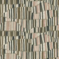 Jamaican Waves Wallpaper -France and So Furniture FM23 JamaicaWaves OliveBLush