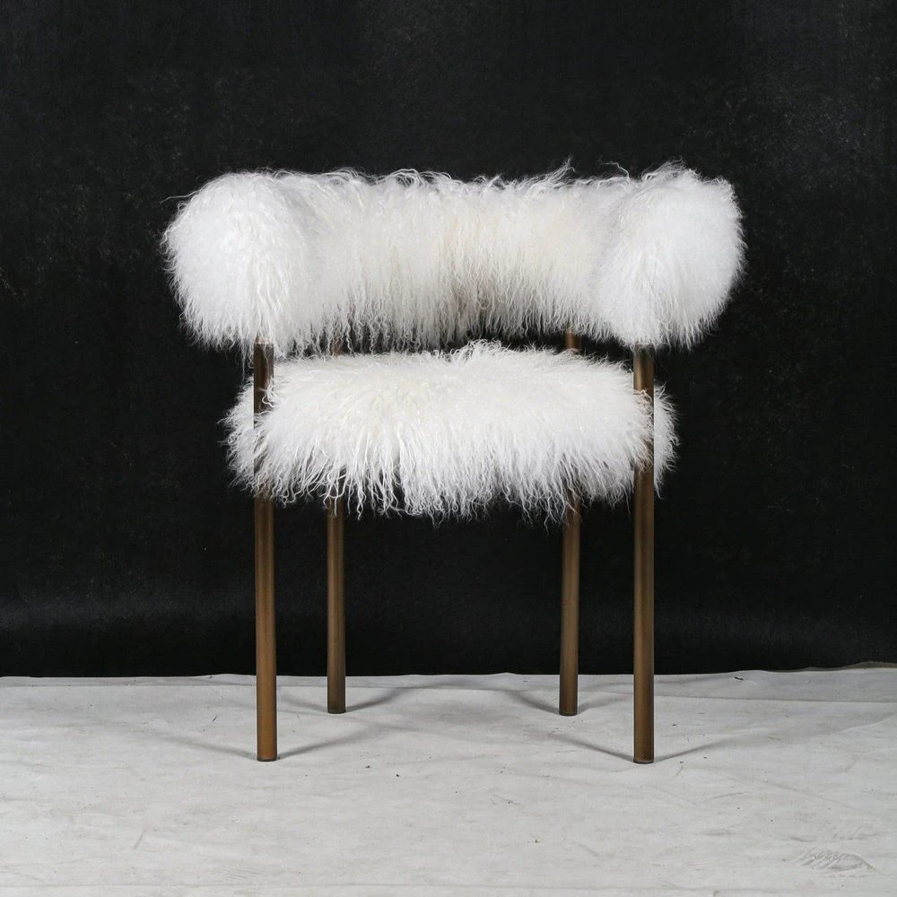 Lunde Mongolian Sheepskin Arm Chair 7 Lunde Mongolian Sheepskin Arm Chair - Image 7