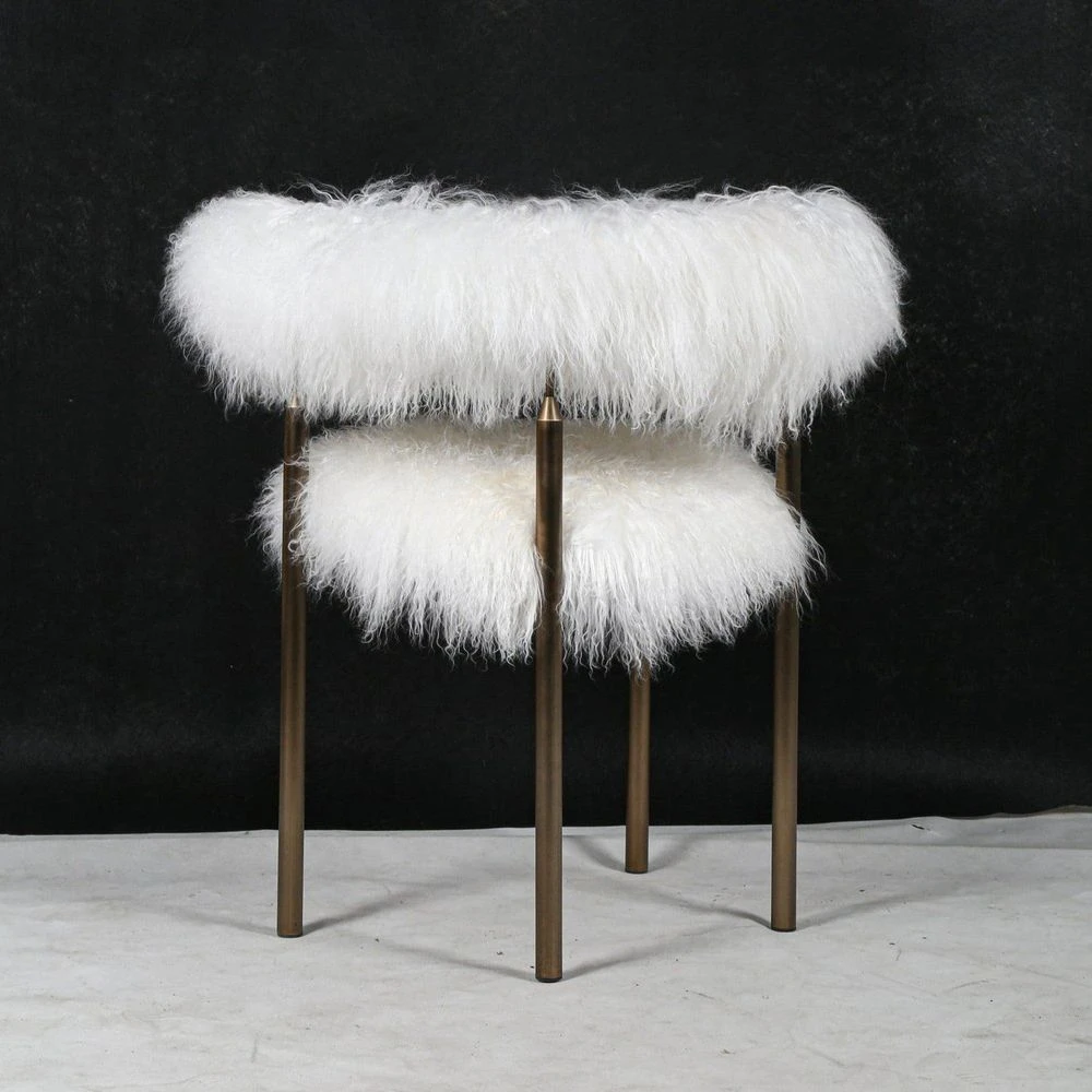 Lunde Mongolian Sheepskin Arm Chair 5 Lunde Mongolian Sheepskin Arm Chair - Image 5