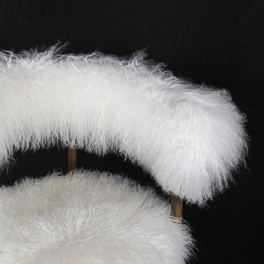 Lunde Mongolian Sheepskin Arm Chair 3 Lunde Mongolian Sheepskin Arm Chair - Image 3