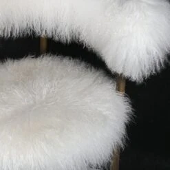 Lunde Mongolian Sheepskin Arm Chair 12 Lunde Mongolian Sheepskin Arm Chair -France and So Furniture FMC066WHT 5