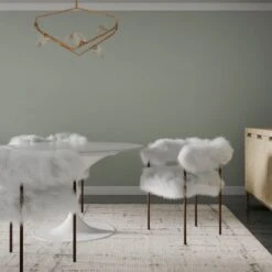 Lunde Mongolian Sheepskin Arm Chair 10 Lunde Mongolian Sheepskin Arm Chair -France and So Furniture FMC066WHTlifestyle