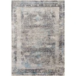 Loloi Franca Charcoal / Sky 3'-7" X 5'-8" Accent Rug