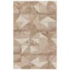 Vesper Handmade Geometric Taupe/ Cream Area Rug (5'X8')