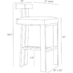 Foster Bar Stool - Black -France and So Furniture FSI14.l1 2f64eda8 460c 44ce 9ad0 a4d8bdd7c932