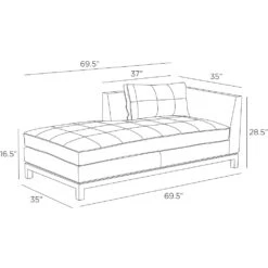 Beckett Chaise Ink Leather - Black -France and So Furniture FTU04.l1 b630e392 53e4 427d a52c d5dc5029ed37