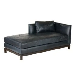 Beckett Chaise Ink Leather - Black -France and So Furniture FTU04 f299a877 5279 417b ad05 aeca8613d9c3