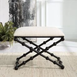 Iron Drops Small Bench -France and So Furniture FURN 4358 23782 A BEAUTY FRONT