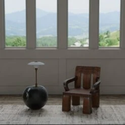 Solid Marble Sphere Italian Nero Marquina Side Table [$1000 Gift Card W/ Purchase!] -France and So Furniture FVT568BLK 1a3479bf 7a71 43b6 8bcd 8d1dbbfe81d9