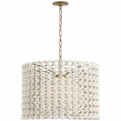 Brighton 30" Hanging Woven Shade - Antique Brass