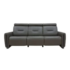 Monte Carlo 3 Seat 97" Power Recliner Sofa - Graphite Leather