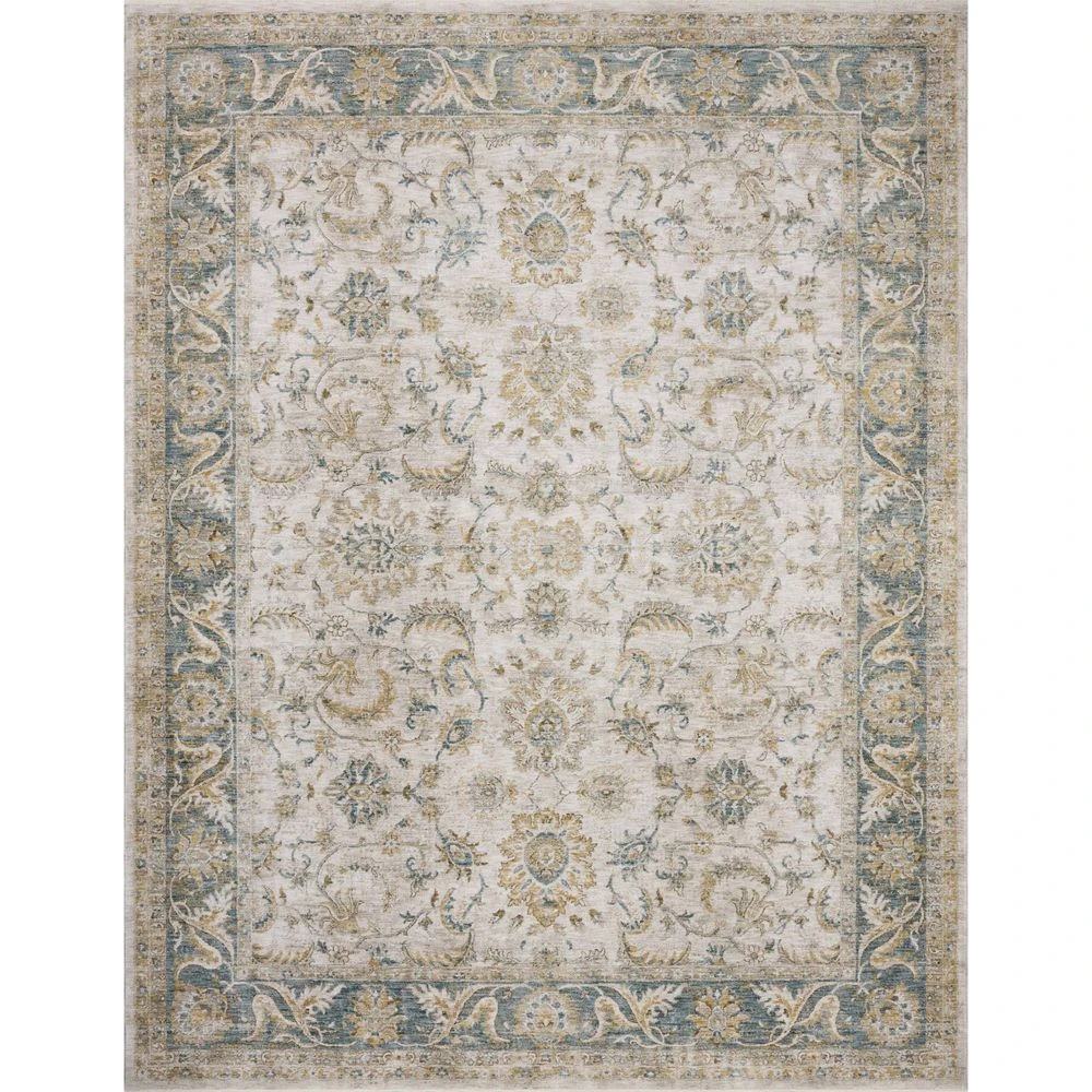 Loloi Gaia Natural / Ocean 4'-0" X 5'-7" Accent Rug 1 Loloi Gaia Natural / Ocean 4'-0" X 5'-7" Accent Rug