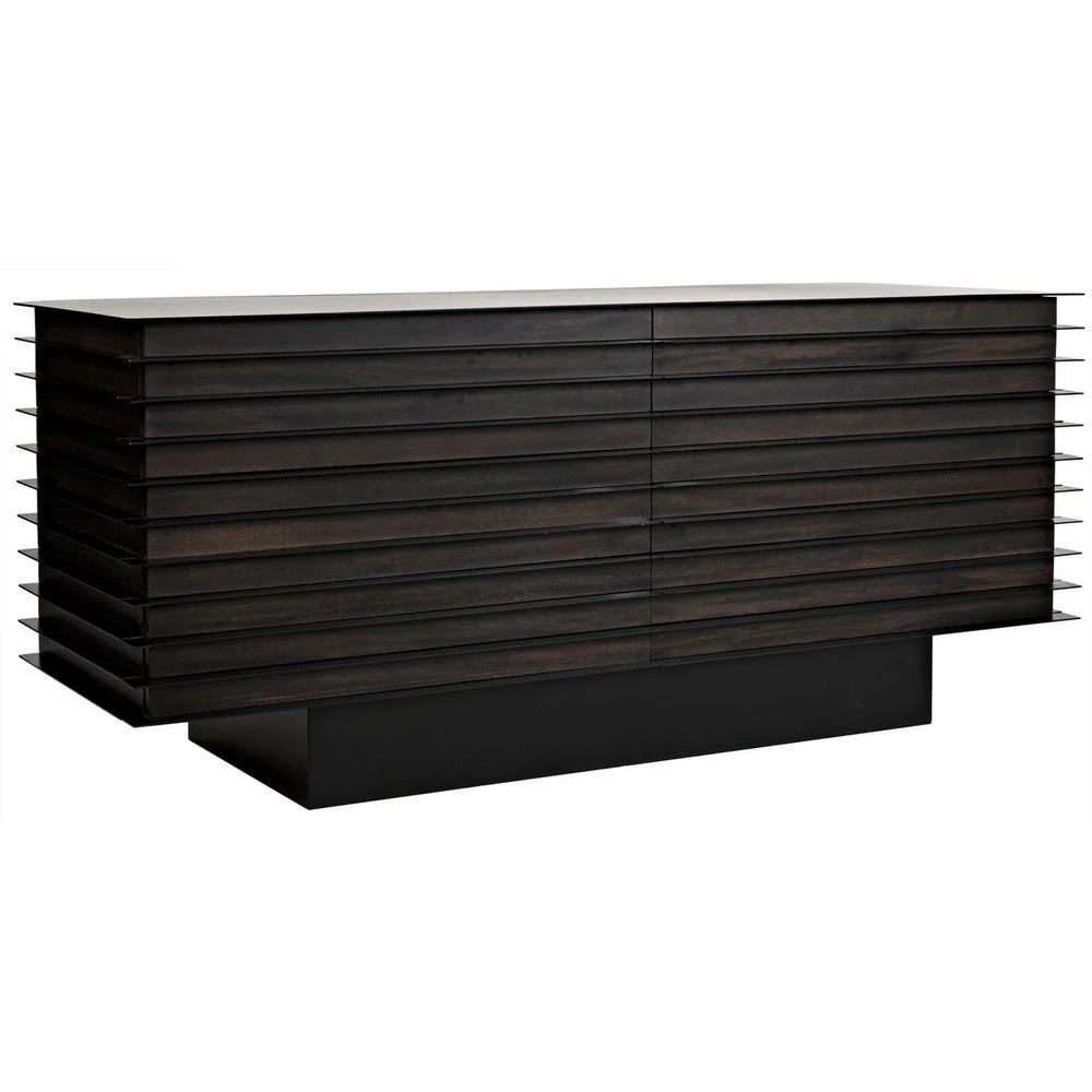 Noir Elevation Chest Of Drawers - Ebony Walnut With Steel 2 Noir Elevation Chest Of Drawers - Ebony Walnut With Steel - Image 2