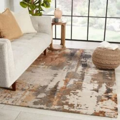 Cordelia Handmade Abstract Gray/ Tan Area Rug (8'X11') -France and So Furniture GES55 4 a8a48b73 87a3 4814 a1d6 ac122fd9892f