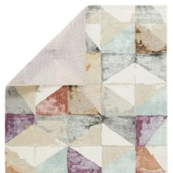 Tiber Handmade Geometric Purple/ Beige Area Rug (8'X11') -France and So Furniture GES58 2