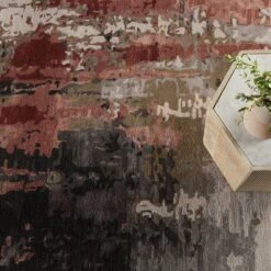 Cordelia Handmade Abstract Gray/ Red Area Rug (6'X9') -France and So Furniture GES59 8 9f4f1445 77ba 4704 b836 5676ca302872