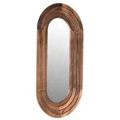 Noir New Fuss Mirror - Walnut - Dark Walnut -France and So Furniture GMIR180DW A 2