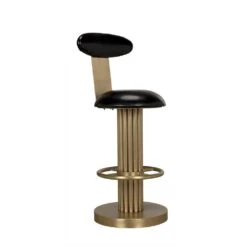 Noir Sedes Counter Stool - Steel With Brass Finish