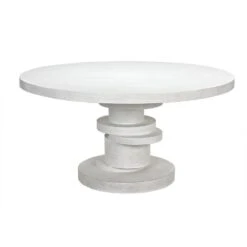 Noir Hugo Dining Table 60" - White Wash