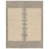 Hana Handmade Abstract White/Gray Area Rug (10'X14' Rectangle)