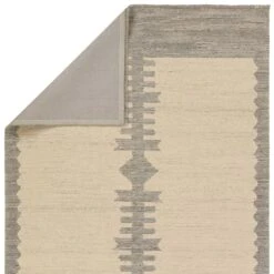 Hana Handmade Abstract White/Gray Area Rug (10'X14' Rectangle) -France and So Furniture HAD03 2