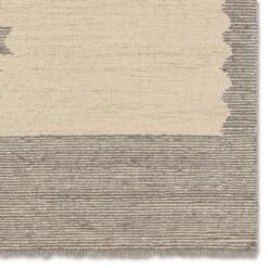 Hana Handmade Abstract White/Gray Area Rug (10'X14' Rectangle) -France and So Furniture HAD03 3