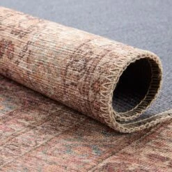 Rosenheim Lester + Vacherie Medallion Red/ Blue Area Rug (9'X12') -France and So Furniture HBL08 4 04a28fef 4946 41f4 b529 629cb124b209