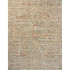 Loloi Heritage Aqua / Terracotta 13' X 16' Area Rug