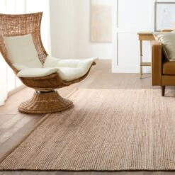 Rosenheim Lester + Rosier Handmade Solid Beige/ Ivory Area Rug (5'X8') -France and So Furniture HNL03 7 a7de6614 db15 4299 9135 cf6ed9b2e432