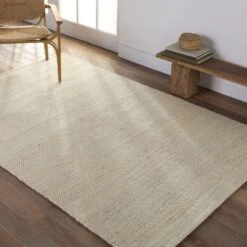 Rosenheim Lester + Esdras Handmade Solid Beige/ Ivory Area Rug (8'X10') -France and So Furniture HNL04 5 46e7fa73 edd0 47a5 9335 dd74c0206876