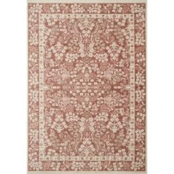 Rifle Paper Co. X Loloi Holland Crimson 5'-3" X 7'-9" Area Rug