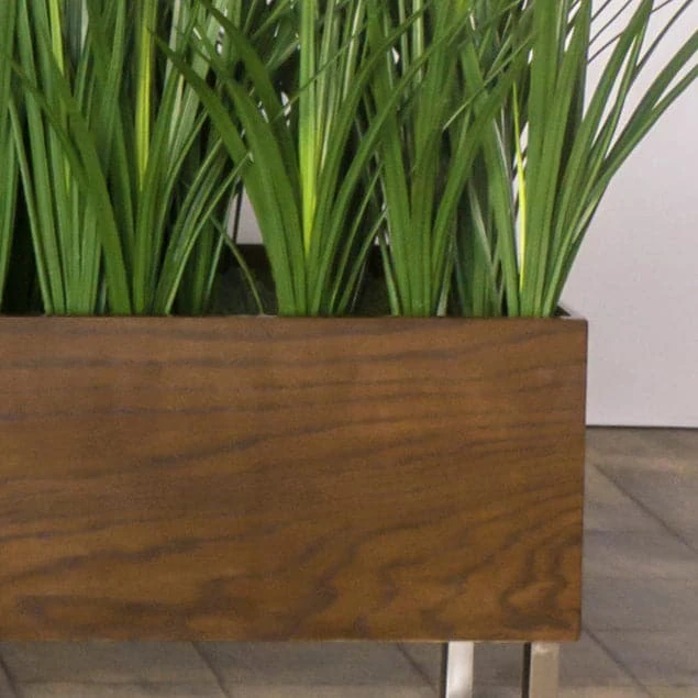 Liriope Grass In Rectangle Planter With Legs 2 Liriope Grass In Rectangle Planter With Legs - Image 2