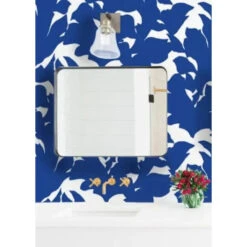 Holly Jet Premium Wallpaper -France and So Furniture Holly Yves Blue Vanity