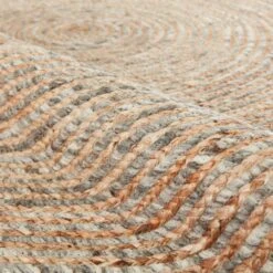 Zarek Natural Solid Beige/ Gray Round Area Rug (6' RND) -France and So Furniture IDS01 2