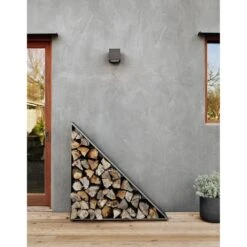Vienne Firewood Storage - Coated Gunmetal -France and So Furniture IELE 125 HOV 1