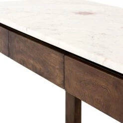 Barnes Kitchen Island - Polished White Marble -France and So Furniture IHRM 164 DET 5