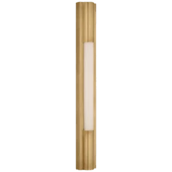 Emery 24" Slimline Bath Light - Brass With White Glass